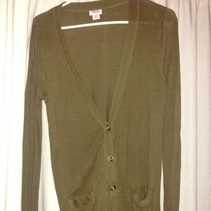 Green cardigan